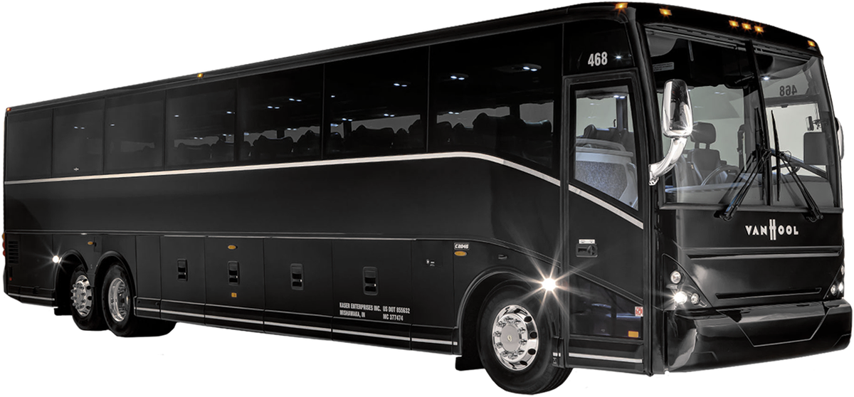 black tour bus